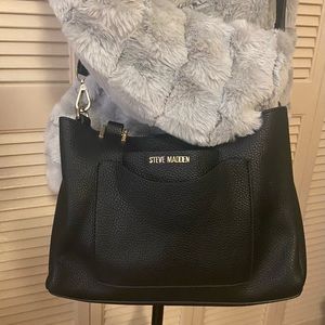 Black Crossbody/ Shoulder Bag 
By Steve Madden